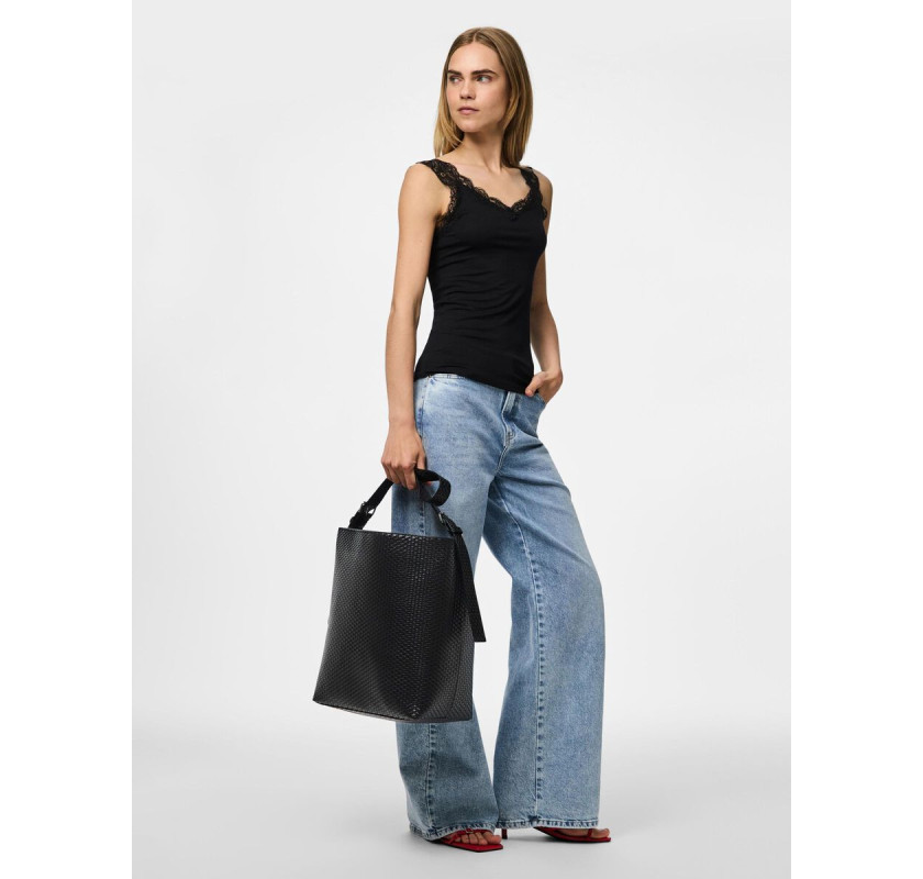 PIECES SHOPPER soma- melnā krāsā