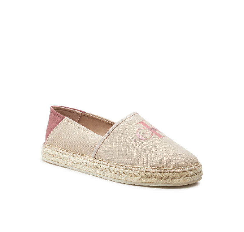 CALVIN KLEIN  auduma espadrilles- pelnu rozā krāsā