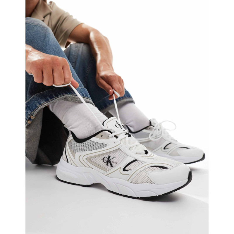 CALVIN KLEIN JEANS RETRO TENNIS brīvā laika apavi-balts/melns