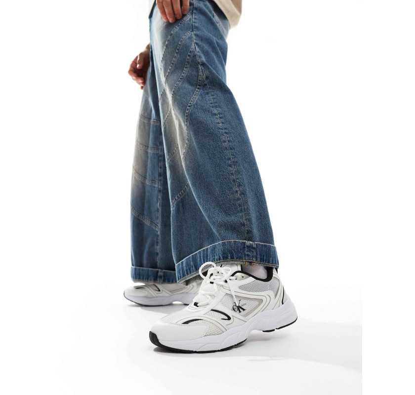 CALVIN KLEIN JEANS RETRO TENNIS brīvā laika apavi-balts/melns