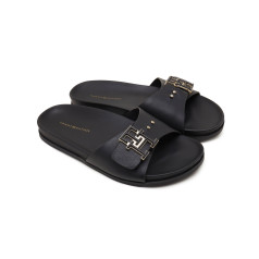 Tommy Hilfiger ādas iešļūcenes- melnā krāsā
