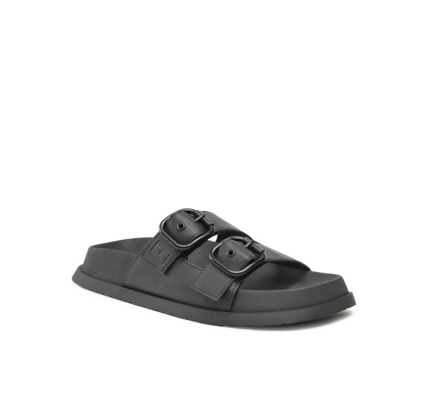 TOMMY JEANS Fancy sandeles- melnā krāsā