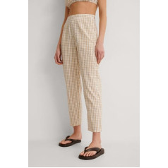 NA-KD Gingham saīsinātas bikses- bēšā krāsā