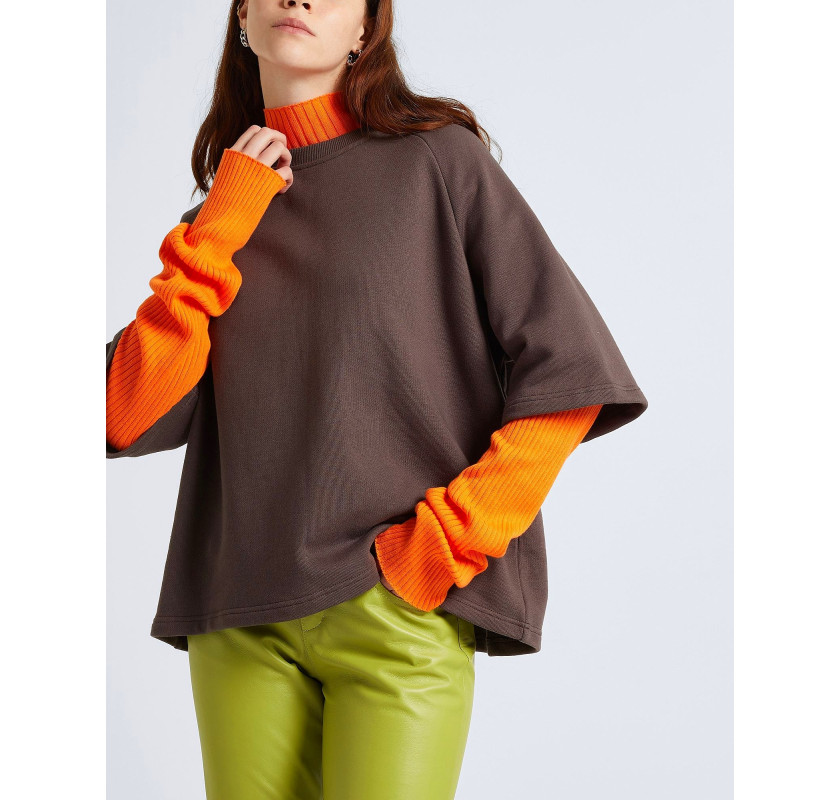 8 BY YOOX sweatshirt- brūnā krāsā