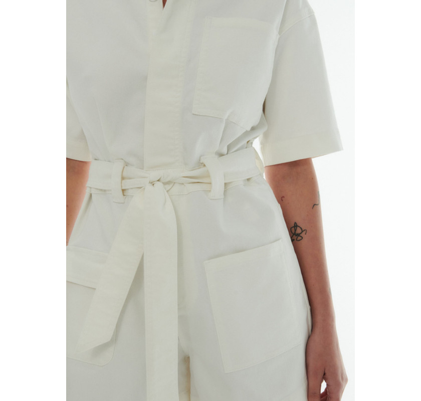 LAURA GIURCANU Enya jumpsuit- baltā krāsā