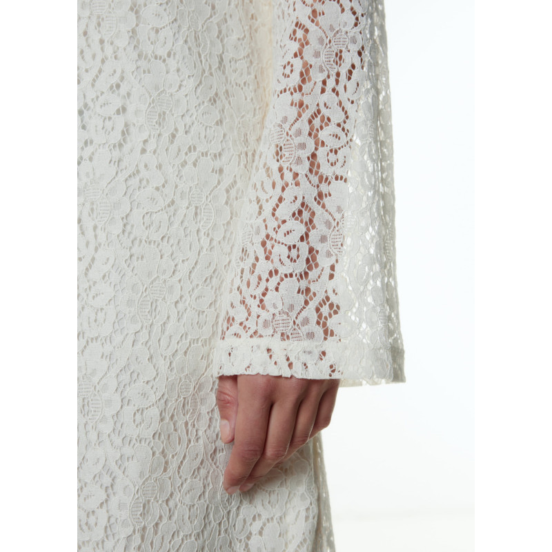 EDITED Flora mežģīņu kleita- off white krāsā