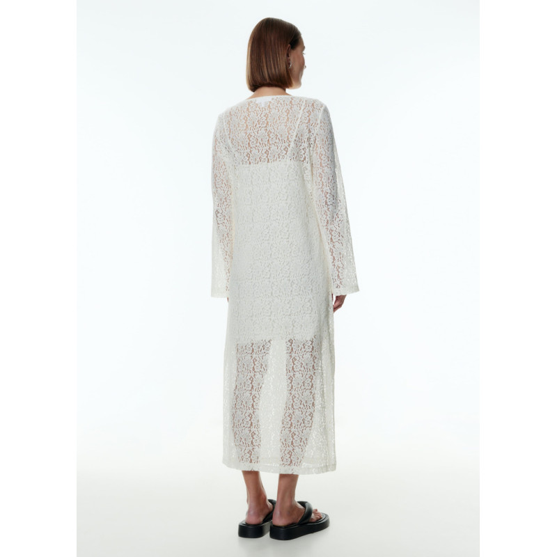 EDITED Flora mežģīņu kleita- off white krāsā