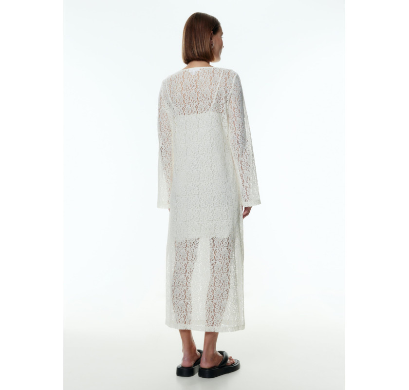 EDITED Flora mežģīņu kleita- off white krāsā