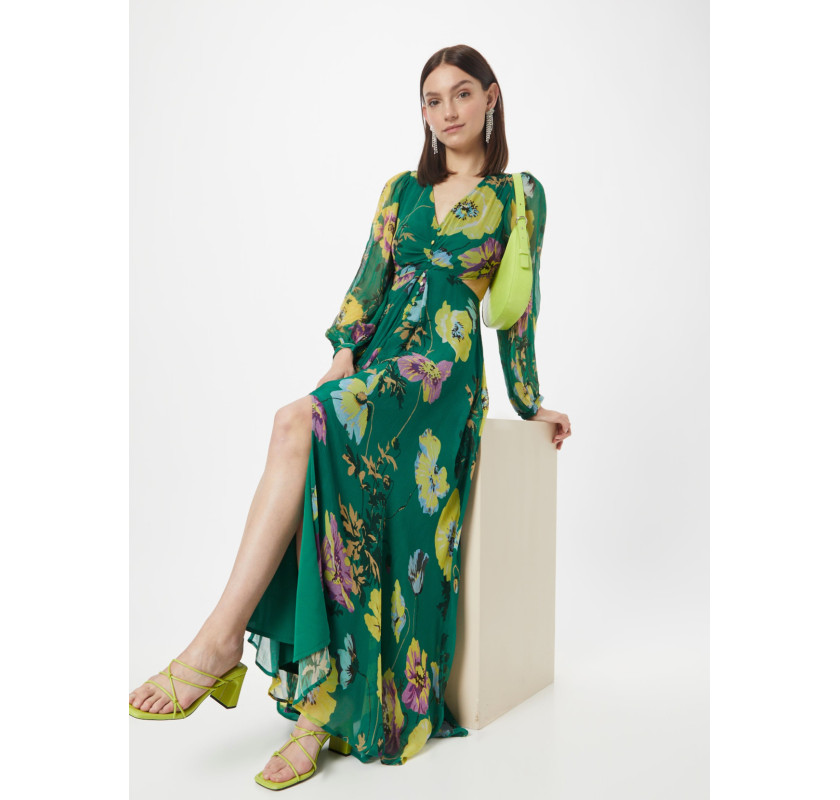 OASIS Soft Floral kleita-zaļā krāsā ar ziedu printu