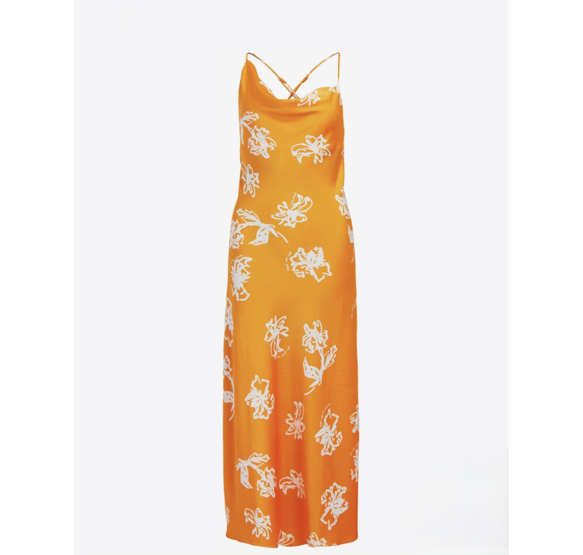 OBJECT Issy maxi garuma kleita- oranžā krāsā
