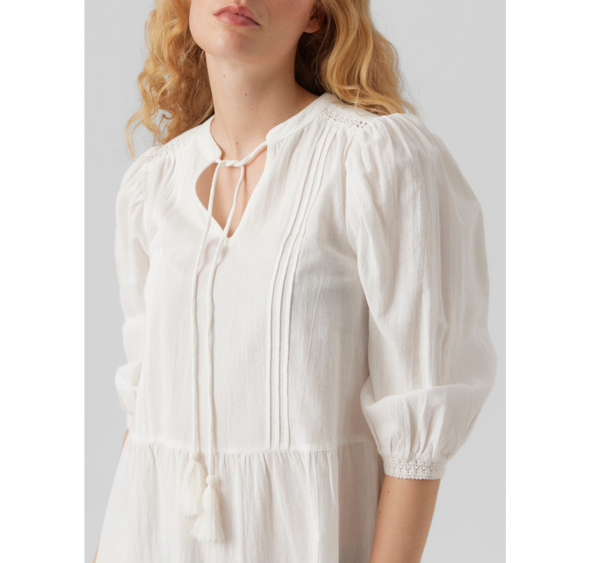 VERO MODA  3/4 Tunic kleita-baltā krāsā