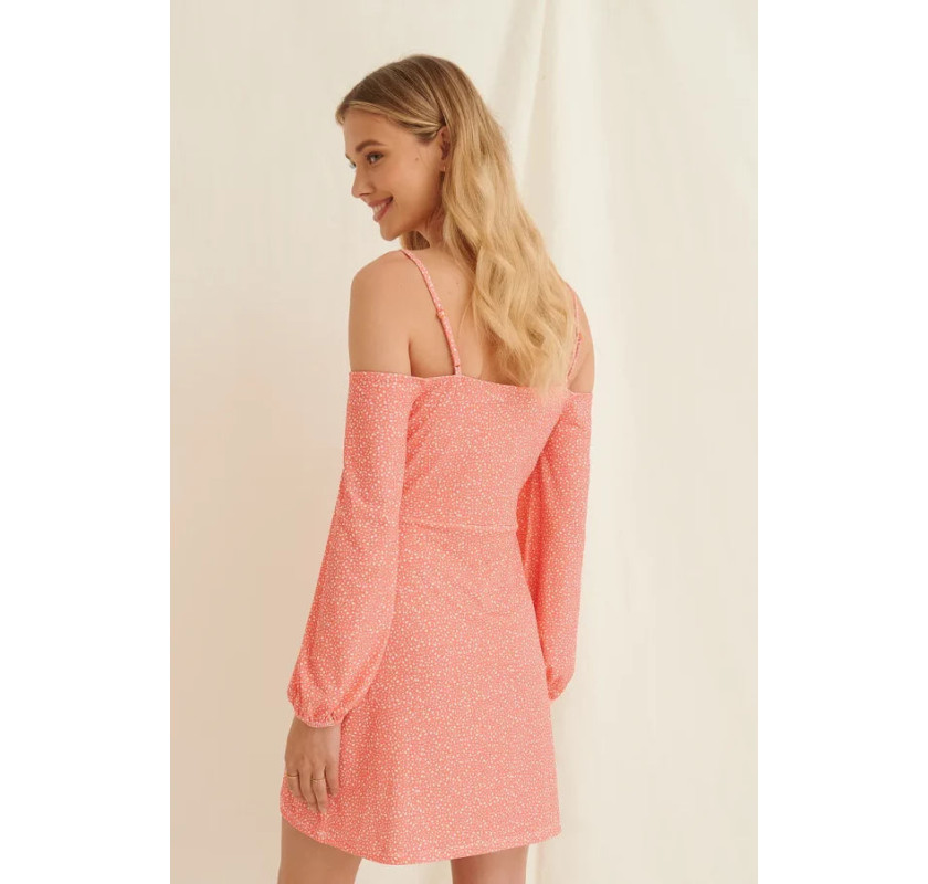 NA-KD Off Shoulders mini kleita-coral drops krāsā