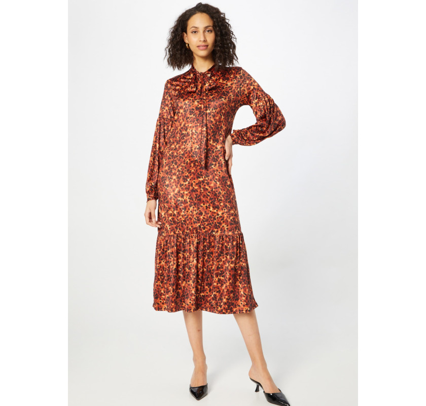 WAREHOUSE Tortoise shel print Midi kleita-brūnā krāsā ar printu