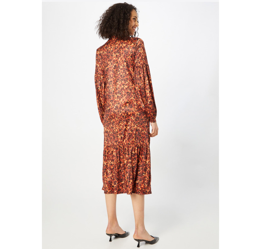 WAREHOUSE Tortoise shel print Midi kleita-brūnā krāsā ar printu