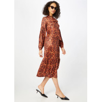 WAREHOUSE Tortoise shel print Midi kleita-brūnā krāsā ar printu