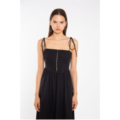 GLAMOSOUS Corset front kleita- melnā krāsā