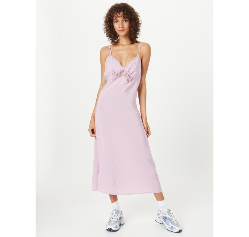 DOROTHY PERKINS Satin Lace Detail midi kleita- lillā krāsā
