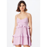 DOROTHY PERKINS Satin Tiered mini kleita- lillā krāsā