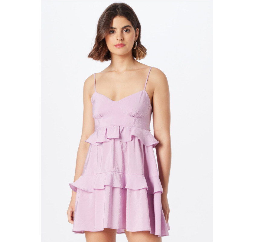DOROTHY PERKINS Satin Tiered mini kleita- lillā krāsā