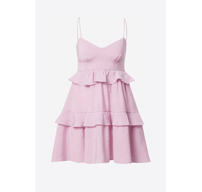 DOROTHY PERKINS Satin Tiered mini kleita- lillā krāsā