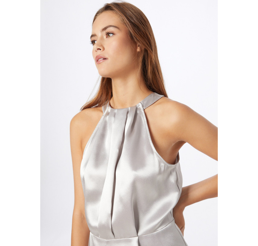 WALLIS satin Pleatfront kostīms-sudraba krāsā