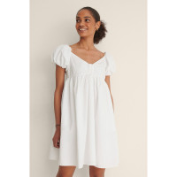 NA-KD Off Shoulders mini kleita-baltā krāsā