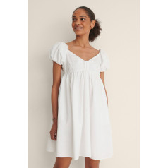 NA-KD Off Shoulders mini kleita-baltā krāsā