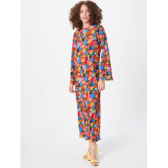 WAREHOUSE Retro Floral garā kleita- krāsaina