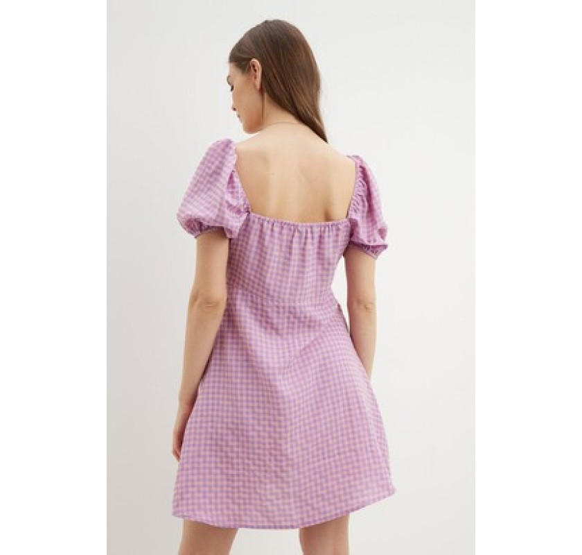 DOROTHY PERKINS Ginghamp kleita-lillā krāsā