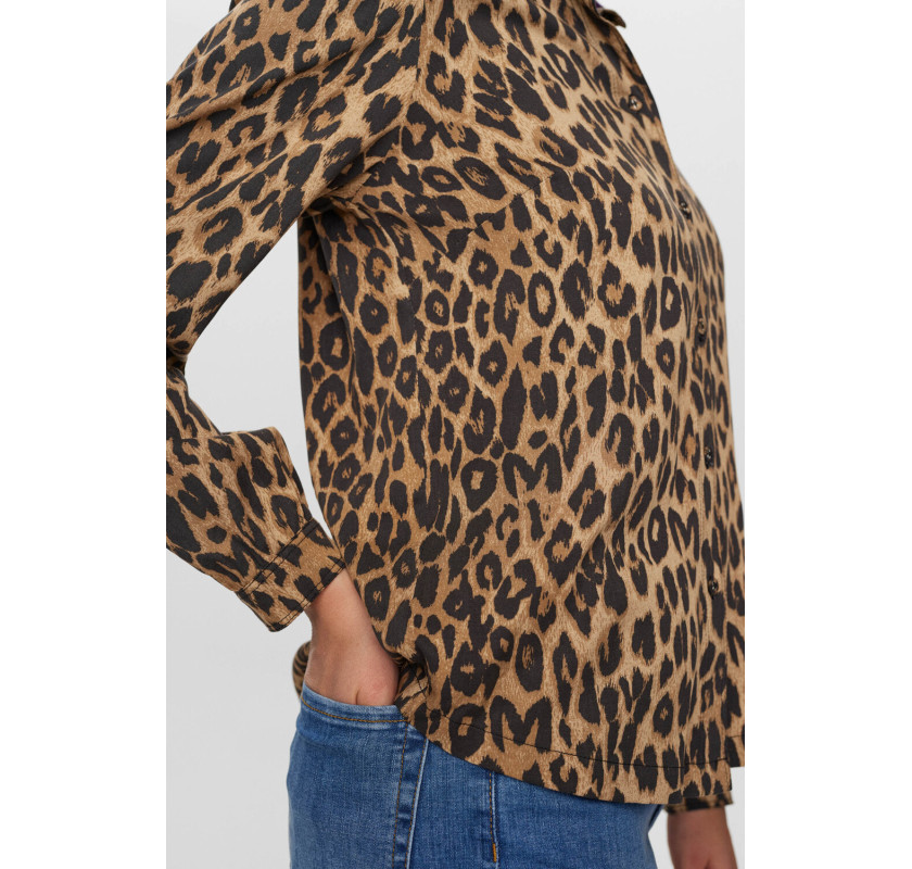 NUMPH Nuharlem blūze-brūnā krāsā-leoparda raksta