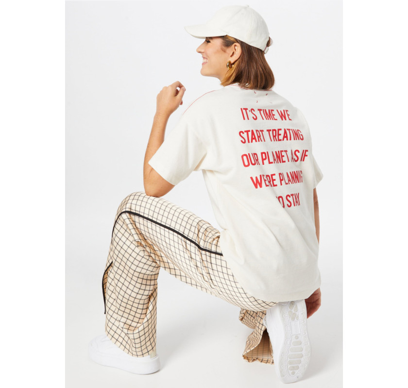 KNOWLEDGE COTTON APPAREL T-krekls- bēšā krāsā