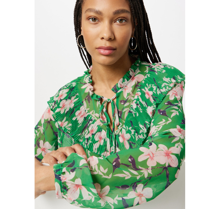 WALLIS Oriental Flover blūze- ziedu printā