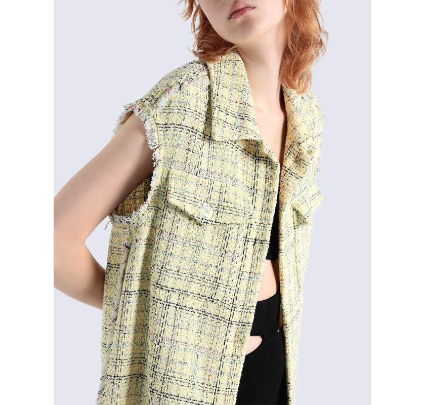 8 BY YOOX tvīda veste- dzeltenā krāsā