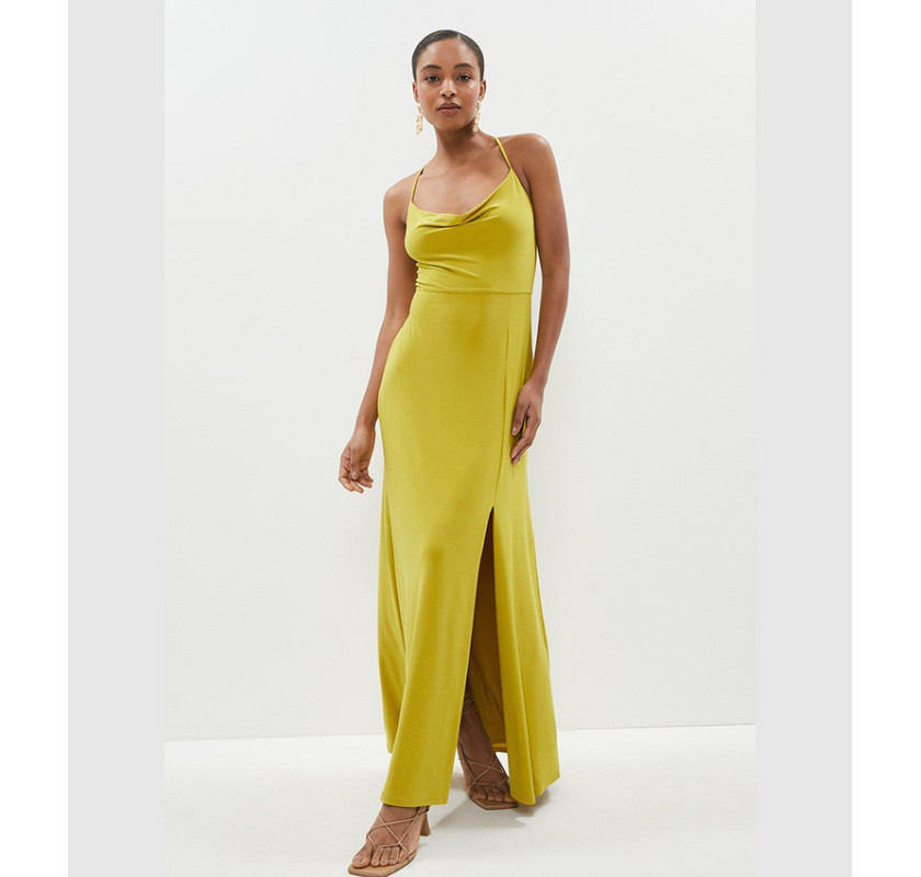 COAST maxi kleita - laima krāsā