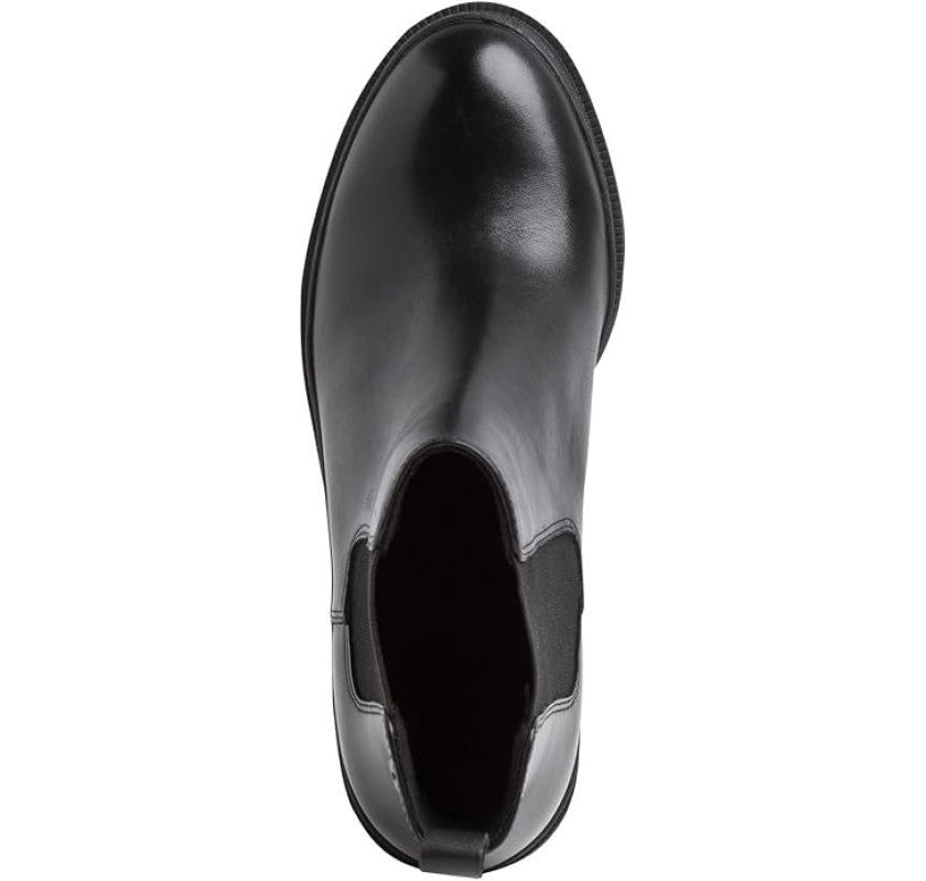 TAMARIS ādas puszābaki- melnā krāsā