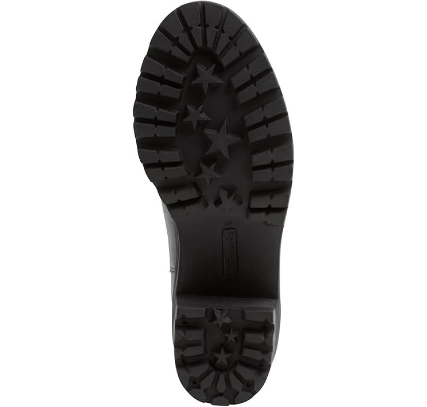 TAMARIS ādas puszābaki- melnā krāsā