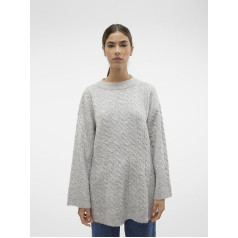 VERO MODA adīts džemperis -pelēkā krāsā