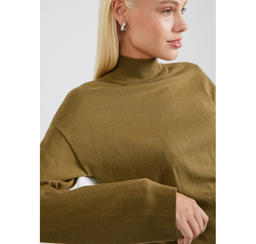 VERO MODA bītlene- olīvu krāsā
