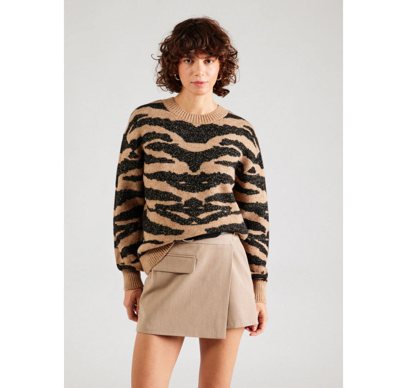 ONLY adīts džemperis- brūnā krāsā