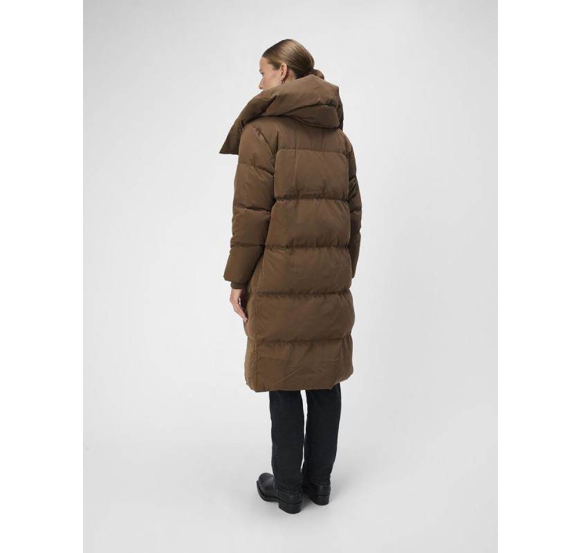 OBJECT ziemas dūnu mētelis - brūnā krāsā