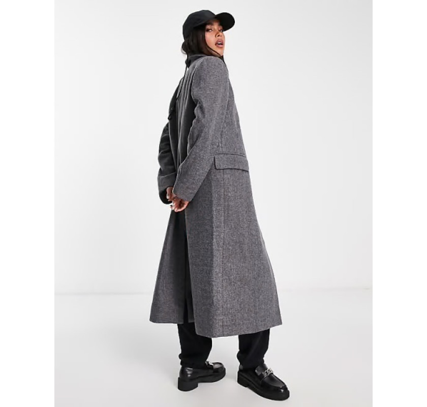 WEEKDAY klasisks mētelis- pelēkā krāsā