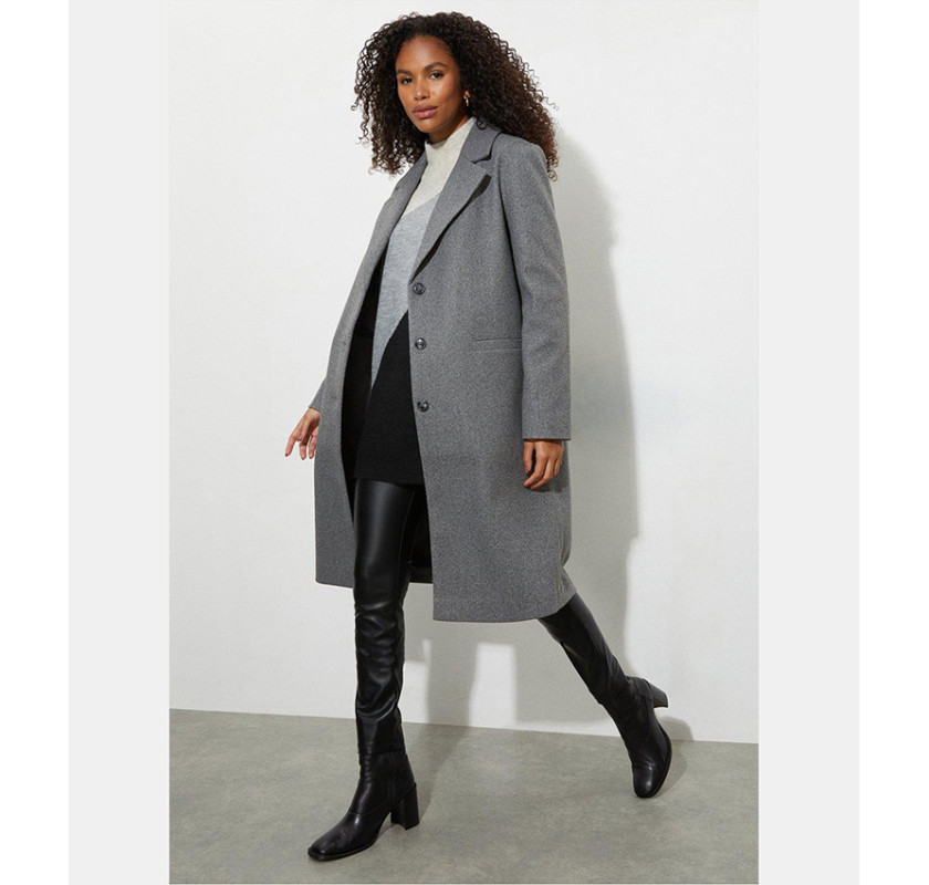 DOROTHY PERKINS klasisks mētelis- pelēkā krāsā