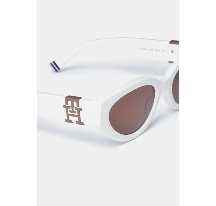 TOMMY HILFIGER saulesbrilles- baltā krāsā