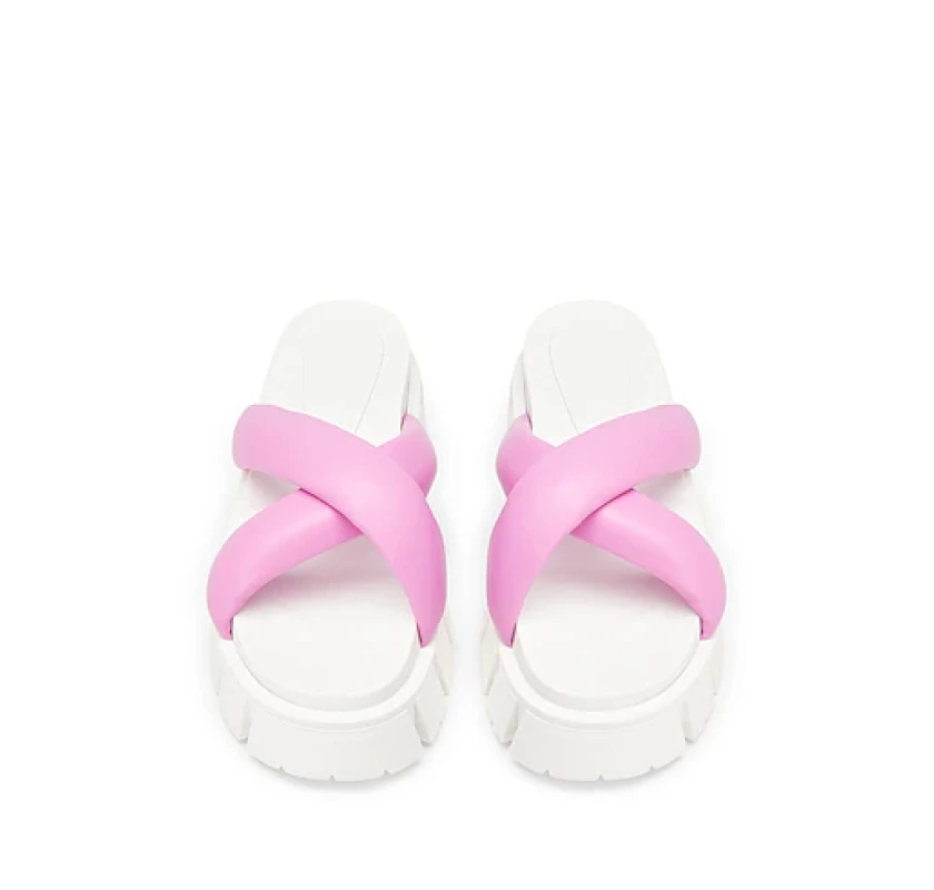 8 BY YOOX Cross Chunky sandeles- rozā krāsā