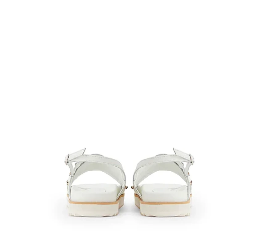 8 BY YOOX Embellished sandeles- baltā krāsā krāsā