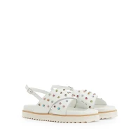 8 BY YOOX Embellished sandeles- baltā krāsā krāsā