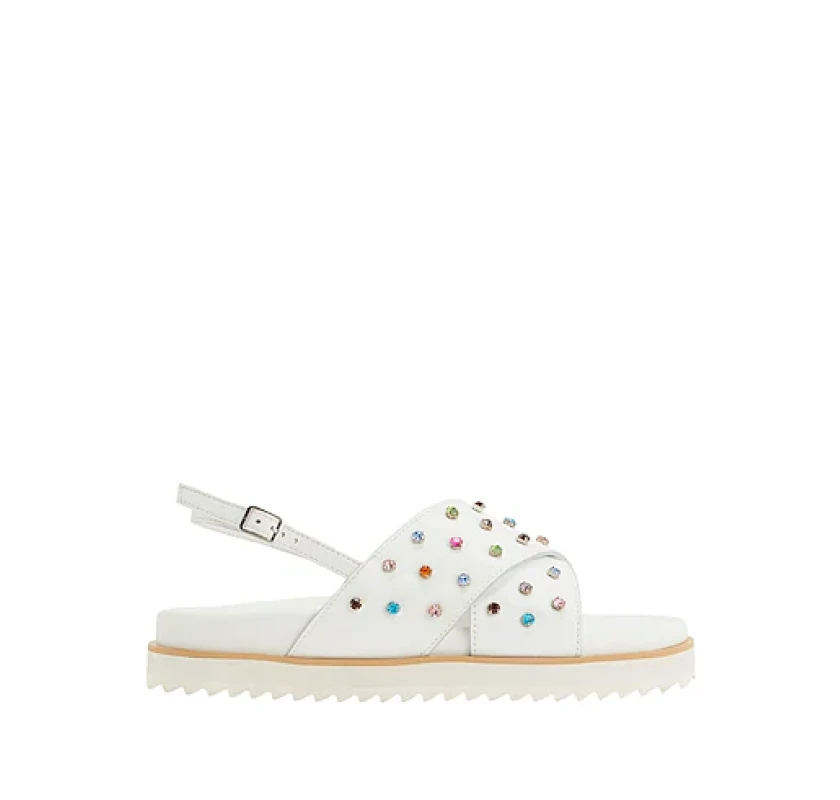 8 BY YOOX Embellished sandeles- baltā krāsā krāsā