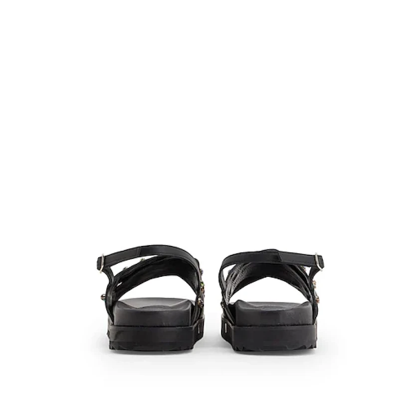 8 BY YOOX Embellished sandeles- melnā krāsā