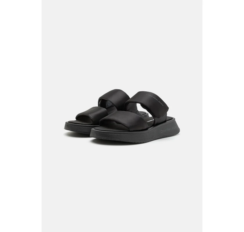 Calvin Klein JEANS Double Strap iešļūcenes- melnā krāsā