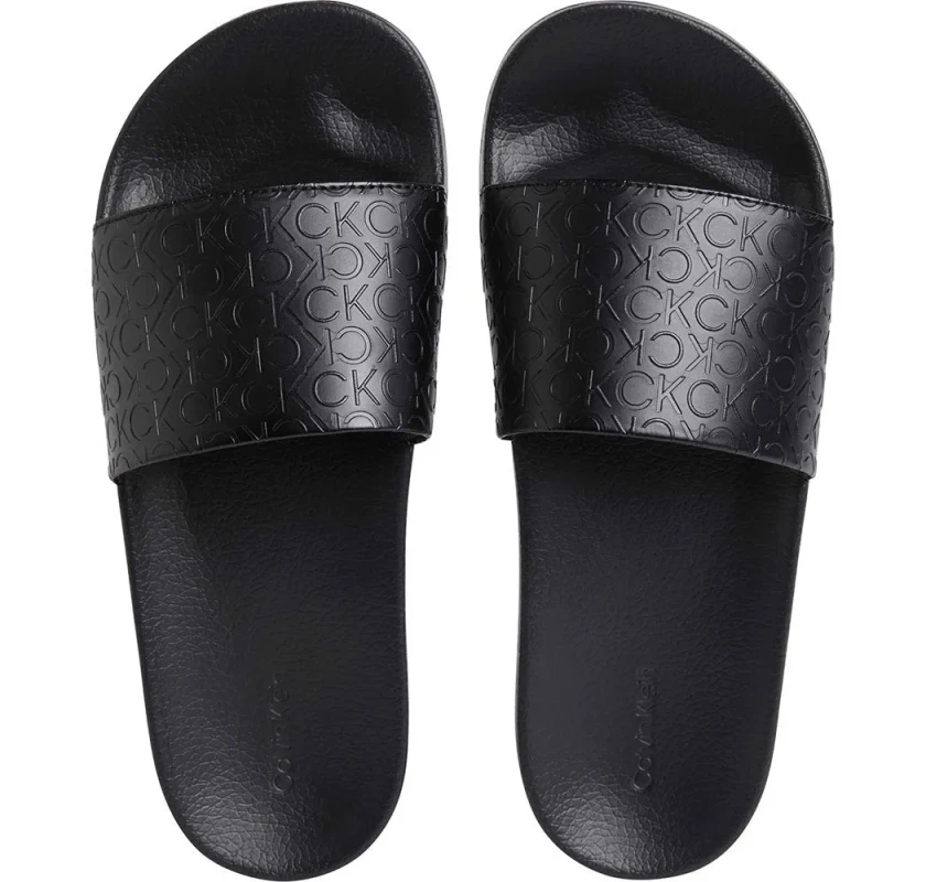 Calvin Klein pludmales čības- melnā krāsā